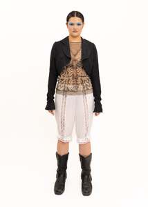 Bb Vintage: Cropped jacket with tuxedo style lapel