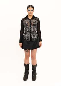 Earthling screen printed long sleeve shirt