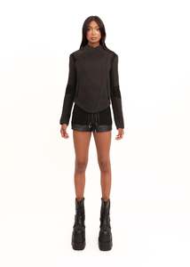 Asymmetric wool moto jacket