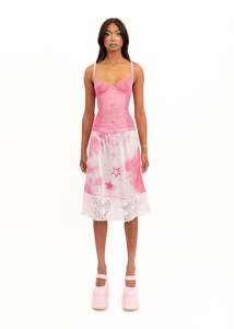 Lace/ mesh bustier cami