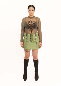 Flocked Mesh Top