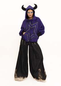 Horned Hoodie- Purple