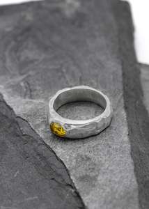 Yellow Sapphire stacker ring