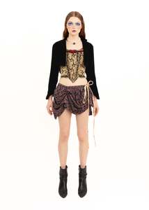 Cropped velvet jacket