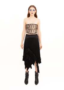 Silk brocade bustier