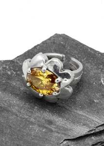 Citrine Daisy ring