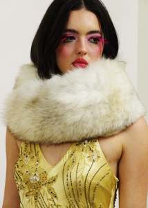 Vintage Arctic Fox Fur Stole- 20 x 108cm