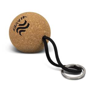 Camping Outdoors: Cork Floating Key Ring - Round