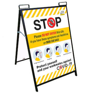 Covid-19 Corflute Sandwich Board(Footpath) / A Frame V1