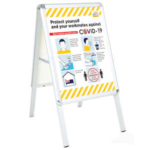 Covid-19 - Insert Replaceable A2 Aluminium A Frame - V2