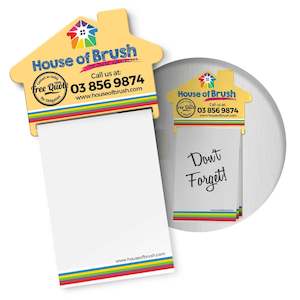 Custom Printed Pens: Magnetic House Memo Pad A7 - Full Colour