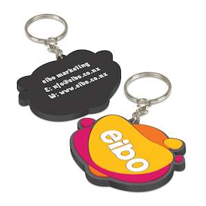 Custom Designed Key Rings: PVC Key Ring Small - One Side Moulded
