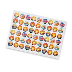 General Office Supplies: Sticker Sheet 26mm Circle - Matte