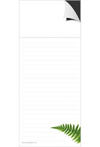 Custom Printed Pens: Magnetic Note Pad - Silver Fern
