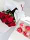 Dozen Red Roses with Cupcakes