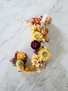 Dried Floral Letters