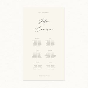 Seating Charts: Julie Seating Chart