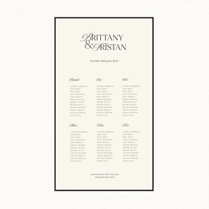 Seating Charts: Brittany Seating Chart