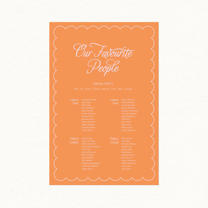 Summer Seating Chart