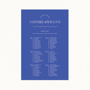 Seating Charts: Sapphire Seating Chart