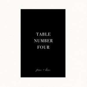 Table Numbers: Fern Table Number