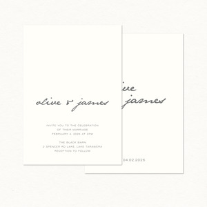 Main Invitation: Olive Main Invitation