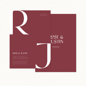 Main Invitation: Rose Main Invitation