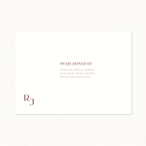 Rose Printed Envelope - Invitation Size