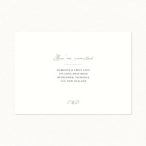 Rsvp Card: Sarah Printed Envelope - Invitation Size