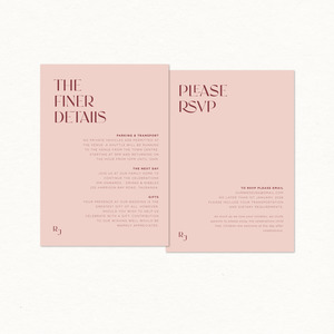 Rsvp Card 1: Rose Details & RSVP Card