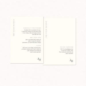 Jane Details & RSVP Card