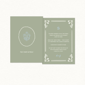 Fleur Details & RSVP Card