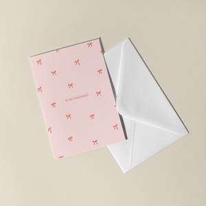 Bridesmaid Proposal Cards: Bow Bridesmaid Proposal Card