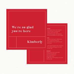 Scarlett Collection: Scarlett Menu