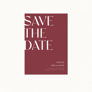Save The Dates: Rose Save The Date