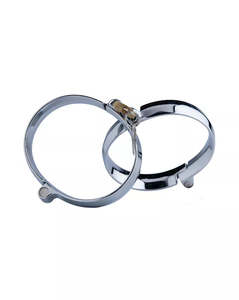 Kink - Silver Cuffs with Padlock 60mm x 79mm Weight 256g