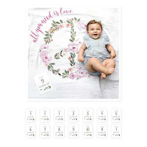 Baby And Toddler: Baby's First Year Milestone Cards and Blanket Set