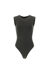 Sleeveless Bodysuit | Washed Black