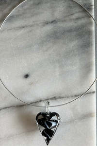 Baobei: Glass Pendant | Black