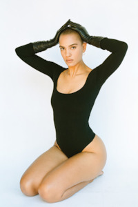 El Tigre Long Sleeve Bodysuit | Black