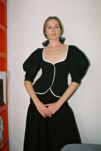 Tops: Audrey Contrast Top | Black/White