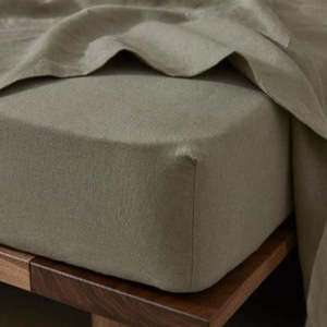 Bedding: Ravello Linen Sheet - Caper