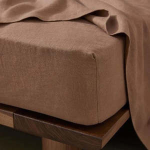 Bedding: Ravello Linen Sheet - Biscuit