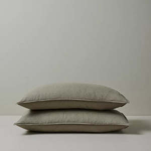 Bedroom Homeware: Ravello Linen Pillowcase - Caper