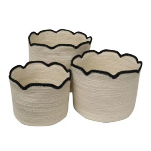 Baskets: Scalloped Jute Basket Set of 3