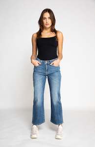 Womens Jeans: Zhrill - Tony Dark Blue Wide Leg  Jean D422841