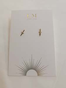 Womens Accessories: Lusso Muse - Gold Dagger Earring