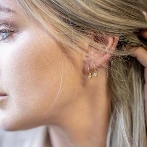 Nz Handmade Jewellery: Lusso Muse - Circle droplet earrings