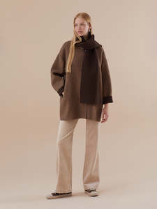 Nice Things Paloma S Womens Clothing: Nice Things - Reversible Scarf Coat