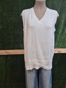 Knitwear: Tatano - Ohope Vest - White